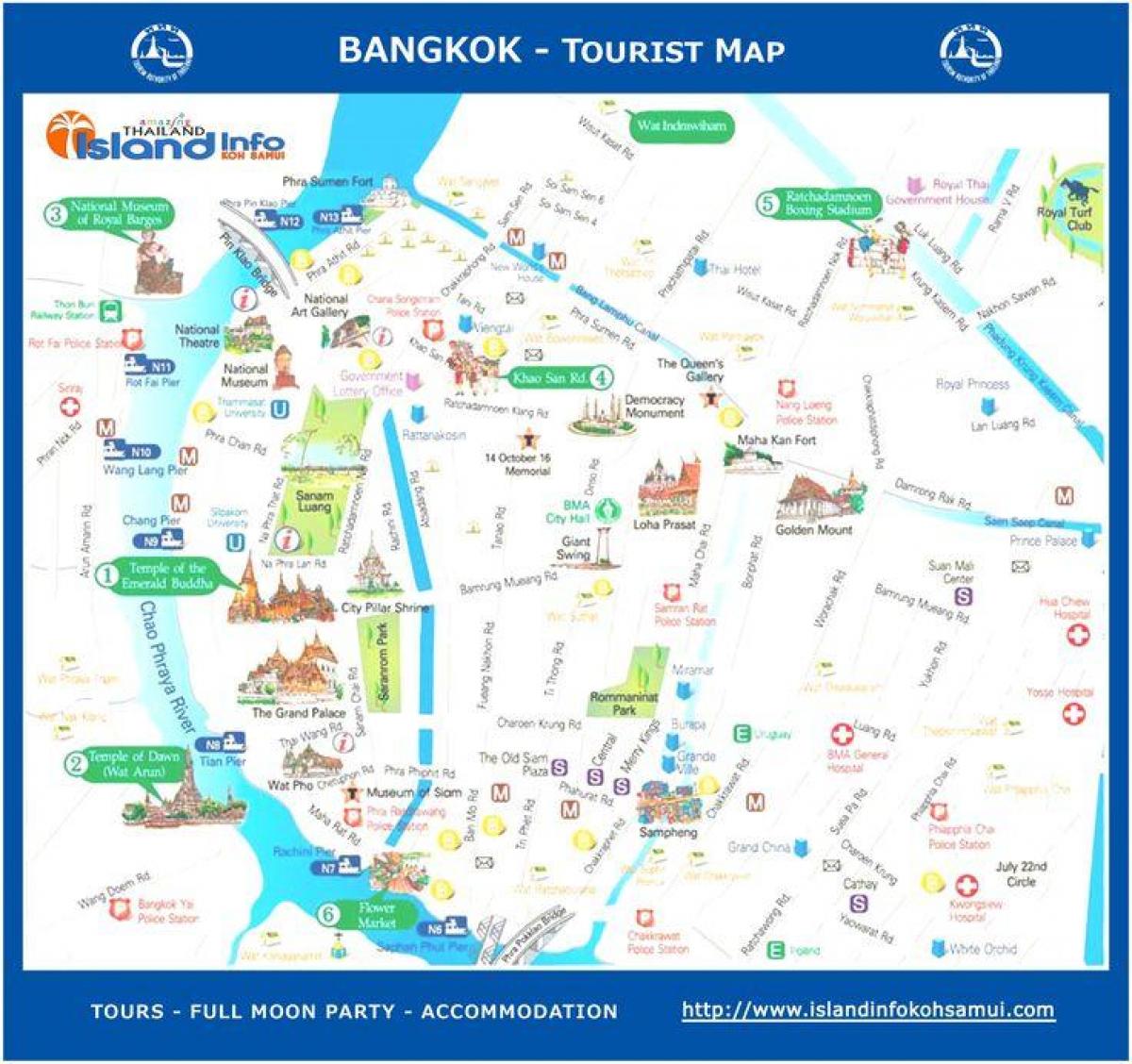 bangkok, thailand kat jeyografik la touris