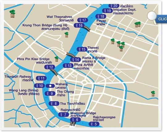 kat jeyografik nan bangkok larivyè lefrat express kannòt