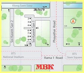 mbk sant komèsyal la fè makèt nan bangkok kat jeyografik