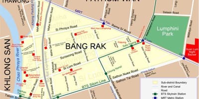 Kat jeyografik nan bangkok distri limyè wouj