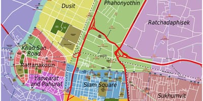 Zòn nan bangkok kat jeyografik