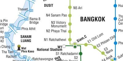 Kat jeyografik nan bangkok metro a ak skytrain