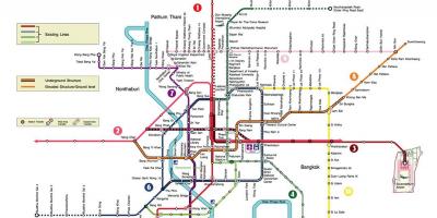 Bangkok metro estasyon kat jeyografik